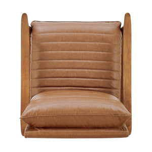 Edmond PU Accent Arm Chair, Vintage Cider