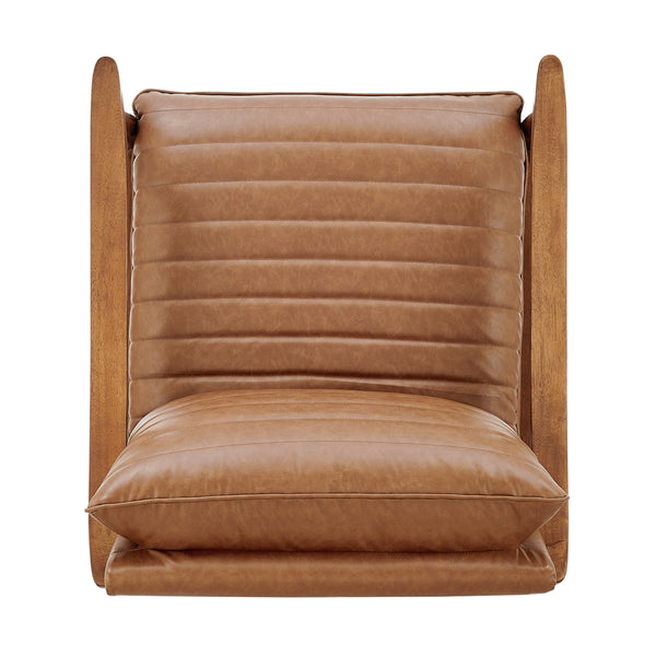 Edmond PU Accent Arm Chair, Vintage Cider