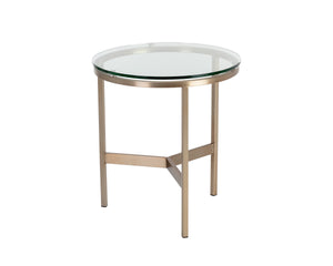 FLATO END TABLE - ANTIQUE BRASS