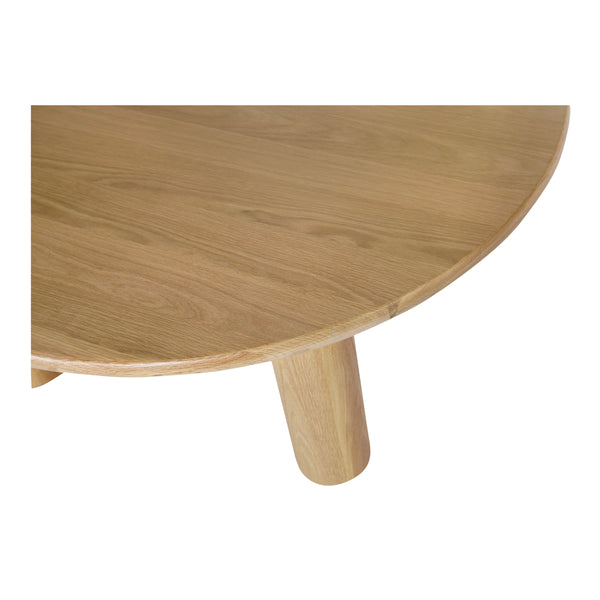 Moe's Milo Round Dining Table in Natural Oak