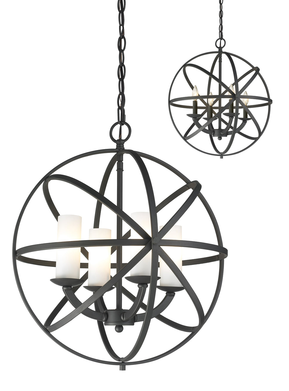 Aranya 4 Light Pendant in Bronze Finish