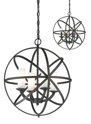 Aranya 4 Light Pendant in Bronze Finish