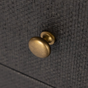 Fiona 6 Drawer Dresser In Black Raffia