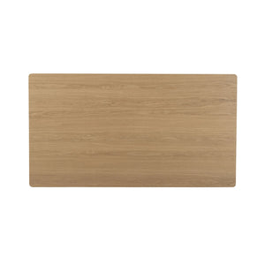 Moe's Morey Natural Oak Coffee Table with Tray Shelf
