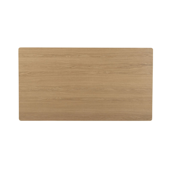 Moe's Morey Natural Oak Coffee Table with Tray Shelf