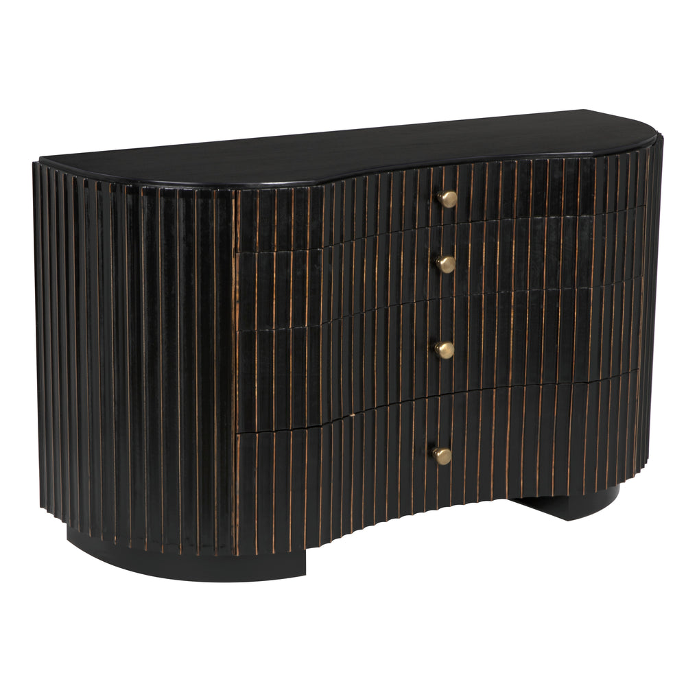 Irene Dresser, Hand Rubbed Black with Light Brown Trim