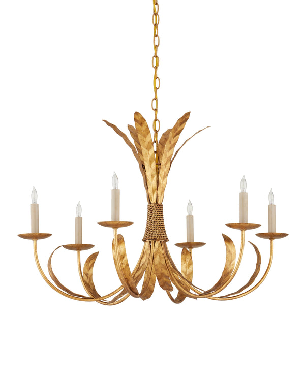 Bette Gold Chandelier In Grecian Gold Leaf