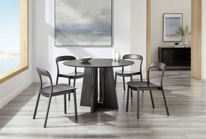 Luna 48” Round Table, Caviar