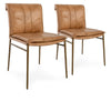 Mayer Dining Chair Set of 2 with Hammered Iron Legs