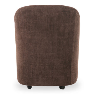 Moe's Drava Rolling Dining Chair Dark Brown