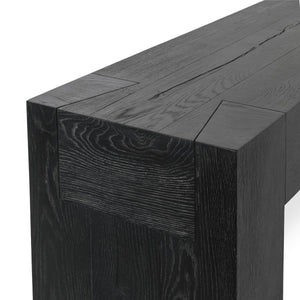Bristol Solid Wood Rectangle Console Table - Aged Black
