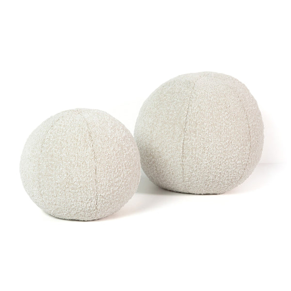 Balle Pillow, Set Of 2 In Knoll Natural And Set of 2 And 12.5" diam, 10" diam