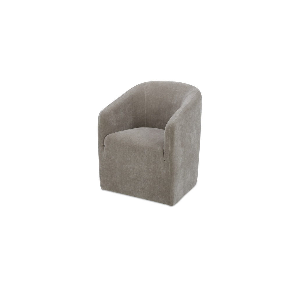 Sandy Rolling Dining Chair with Casters in Taupe