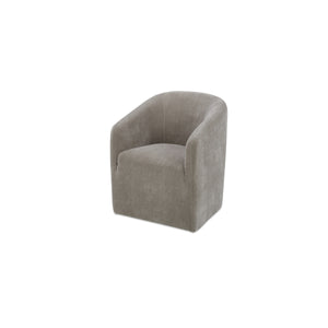 Sandy Rolling Dining Chair with Casters in Taupe