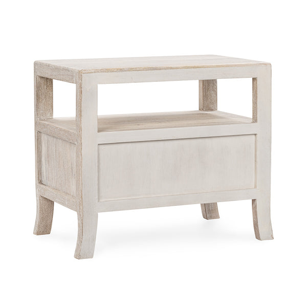Westmont Solid Wood 1-Drawer Nightstand in Creamwood