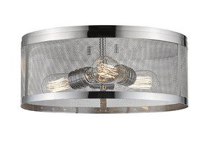 Meshsmith 3 Light Flush Mount in Chrome Finish