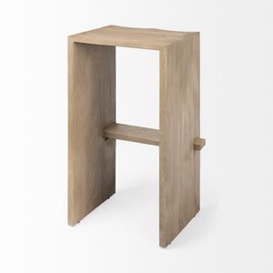 Aida 30" Seat Height Light Brown Wood Bar Stool