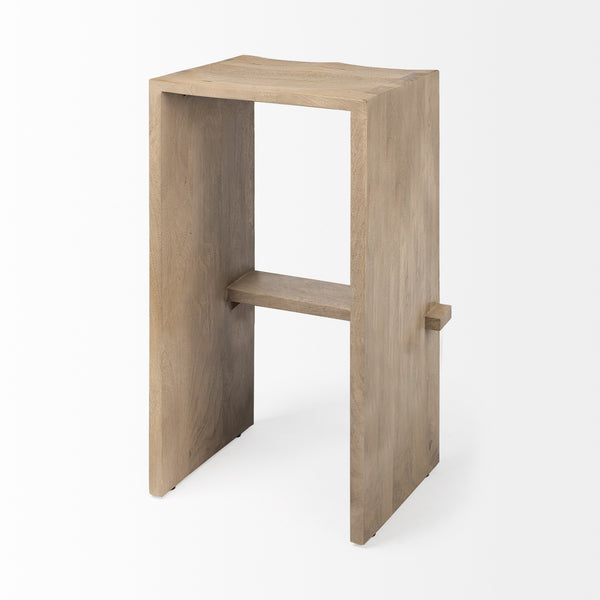 Aida 30" Seat Height Light Brown Wood Bar Stool