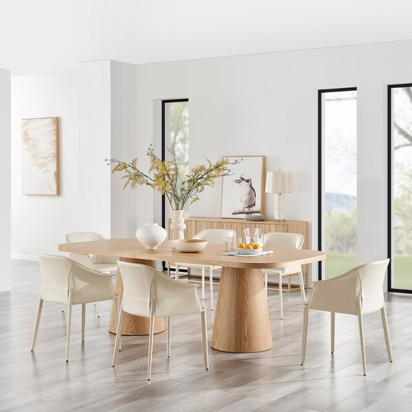 Briston KD 90.5" Dining Table, Natural 