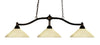 Chance 3 Light Billiard Light in Bronze Finish