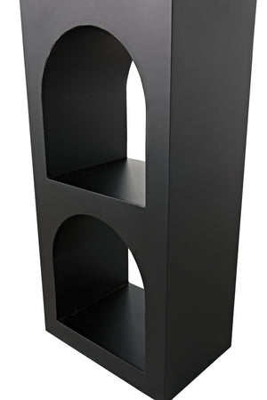 C-Series Aqueduct Bookcase in Matte Black Industrial Steel