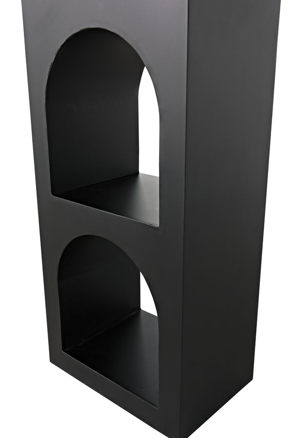 C-Series Aqueduct Bookcase in Matte Black Industrial Steel