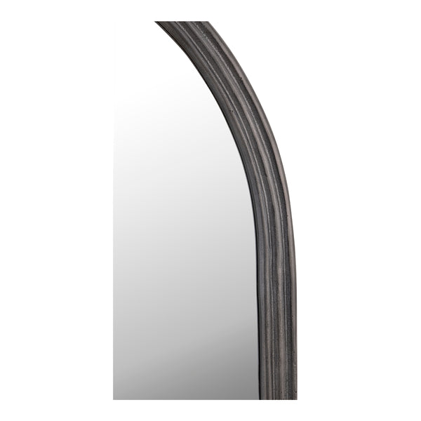 Granger Mirror Black with Channeled Detail