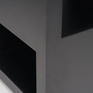 Vondra Matte Black Metal w/ Open Shelves Side table