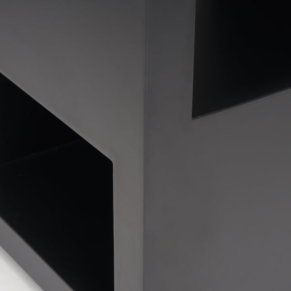 Vondra Matte Black Metal w/ Open Shelves Side table