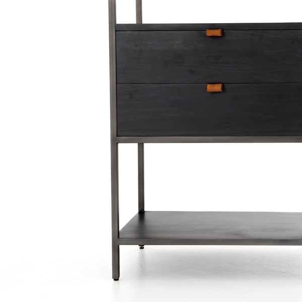 Trey Bookshelf in Black Wash Poplar