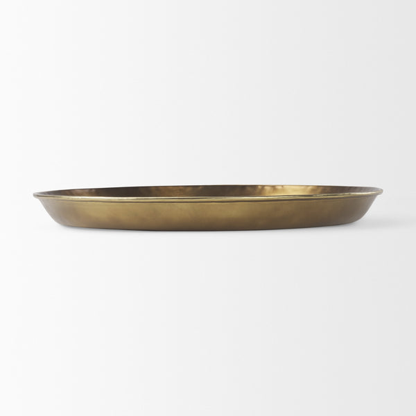 Eagan 24.0L x 24.0W x 2.0H Brass Aluminium Tray Large