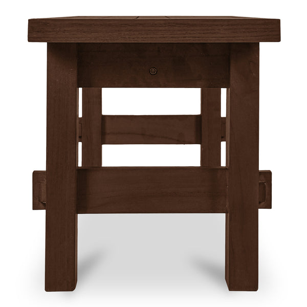 Moe's Esmond Outdoor Dining Bench in Brown