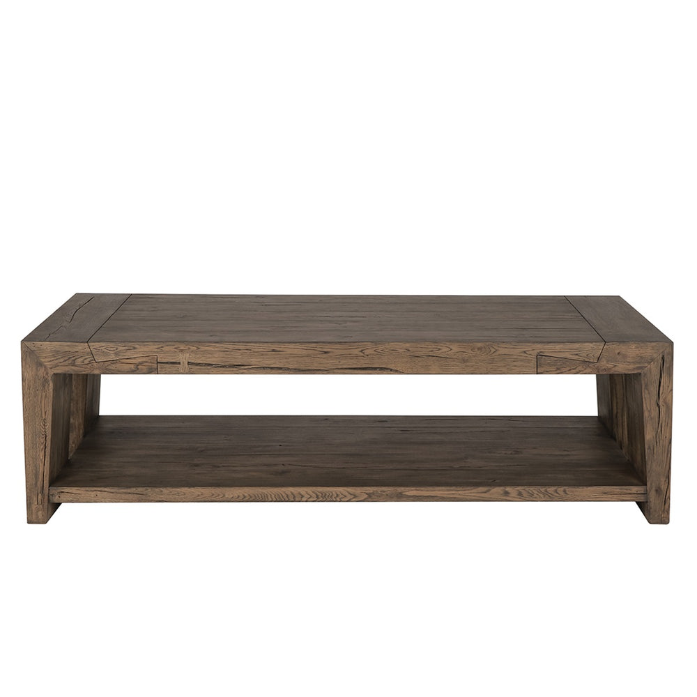 Troy Solid Wood Rectangle Coffee Table with Tapered Legs