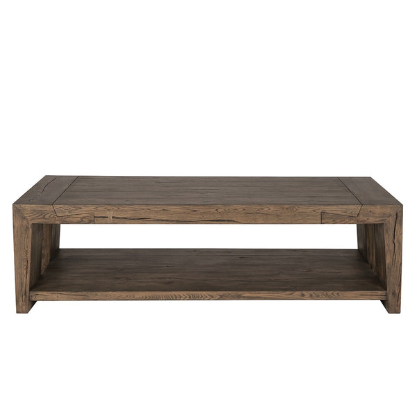 Troy Solid Wood Rectangle Coffee Table with Tapered Legs
