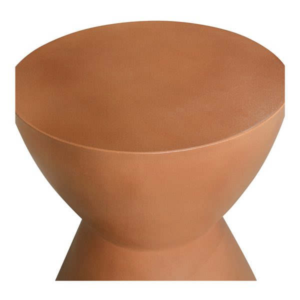 Moe's Hourglass Outdoor Stool in Terracotta