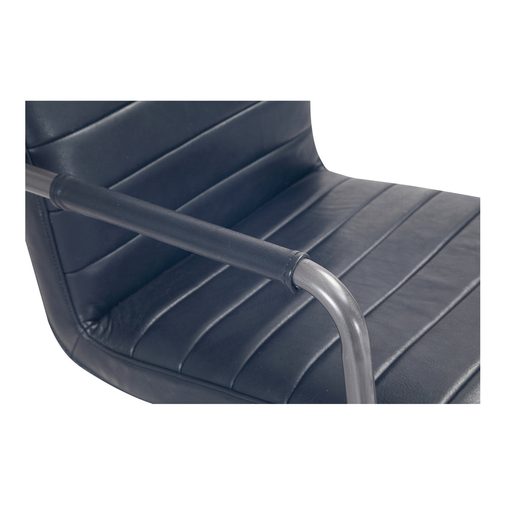 Moe's Roy Office Chair in Black Leather