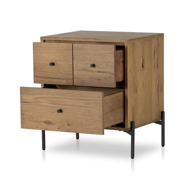Eaton Nightstand In Amber Oak Resin