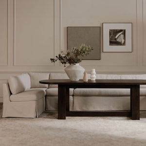Fable L-Shape Dining Banquette Beige 100.5"