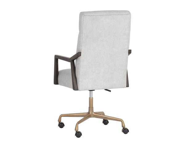 Collin Office Chair - Saloon Light Grey Leather