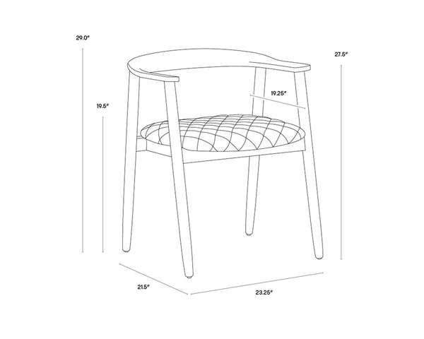 JEREMY DINING ARMCHAIR - BLACK