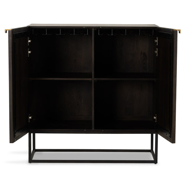 Kelby Bar Cabinet - Gunmetal