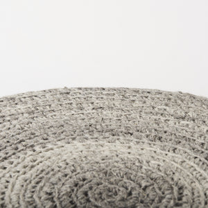 Bina 30.0L x 30.0W x 15.0H Dark Gray 4 Legged Wool Stool