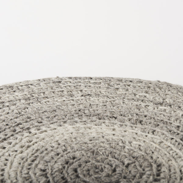 Bina 30.0L x 30.0W x 15.0H Dark Gray 4 Legged Wool Stool
