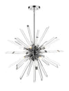 Burst 8 Light Chandelier in Chrome Finish