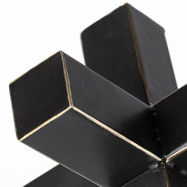 Abel (Large) 9L x 9W Black Metal Jack W/ Gold Accents