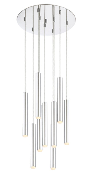 Forest 9 Light Island/Billiard in Chrome Finish