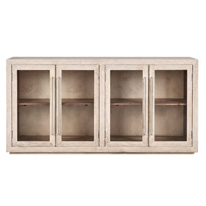 Bradley Solid Wood 4Dr Cabinet in Coastal White