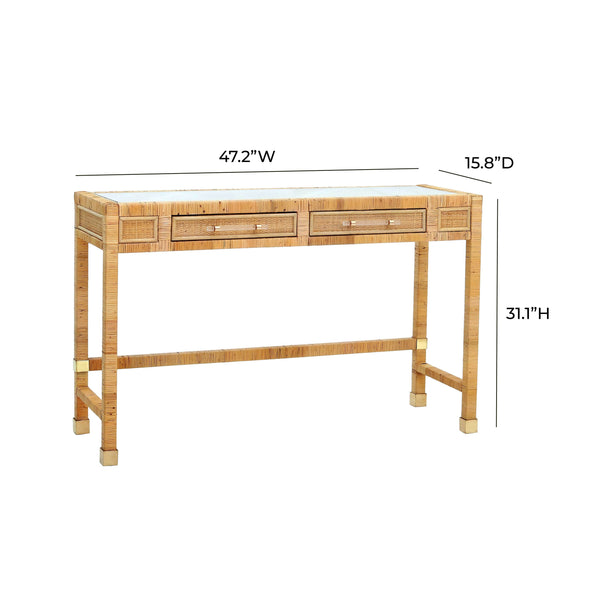 Amara Natural Rattan Desk