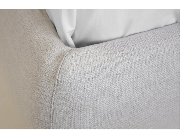 Lunar Storage Queen Bed in greige tweed