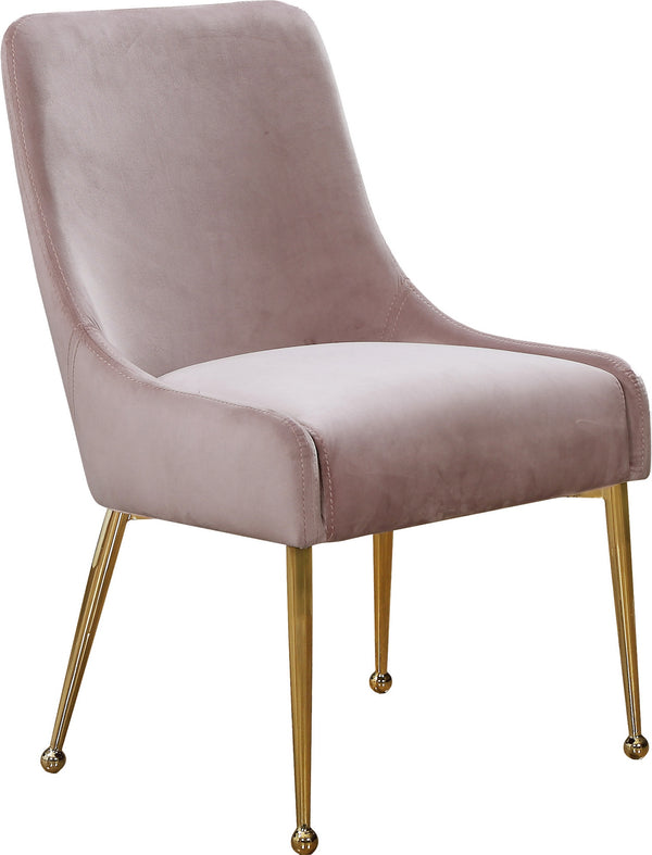 Irvin Dining Chair In Pink Velvet